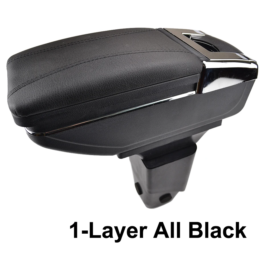 Xukey центральный подлокотник для peugeot 206 консоль Центр черный ящик для хранения стайлинга автомобилей пепельница - Название цвета: 1-Layer All Black