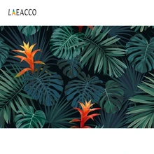 Laeacco Dark Green Palm Tree Backdrops Baby Portrait Photography Background Customized Photographic Backdrop For Photo Studio