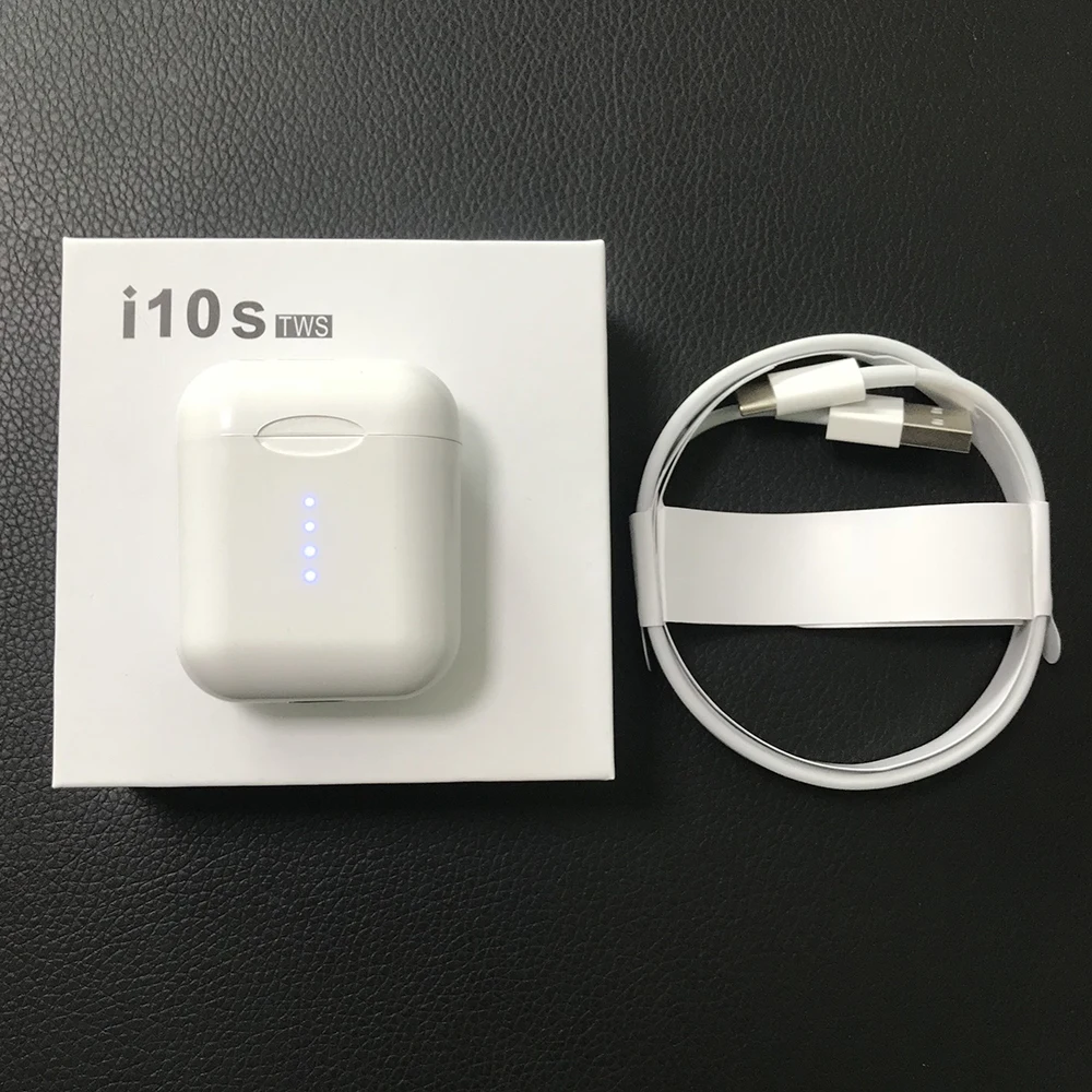 Оригинальные i10 i10s tws Беспроводные наушники с поддержкой зарядки беспроводные