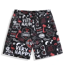 Летние мужские свободные брюки с пятью точками пляжные брюки быстросохнущие пляжные шорты для плавания