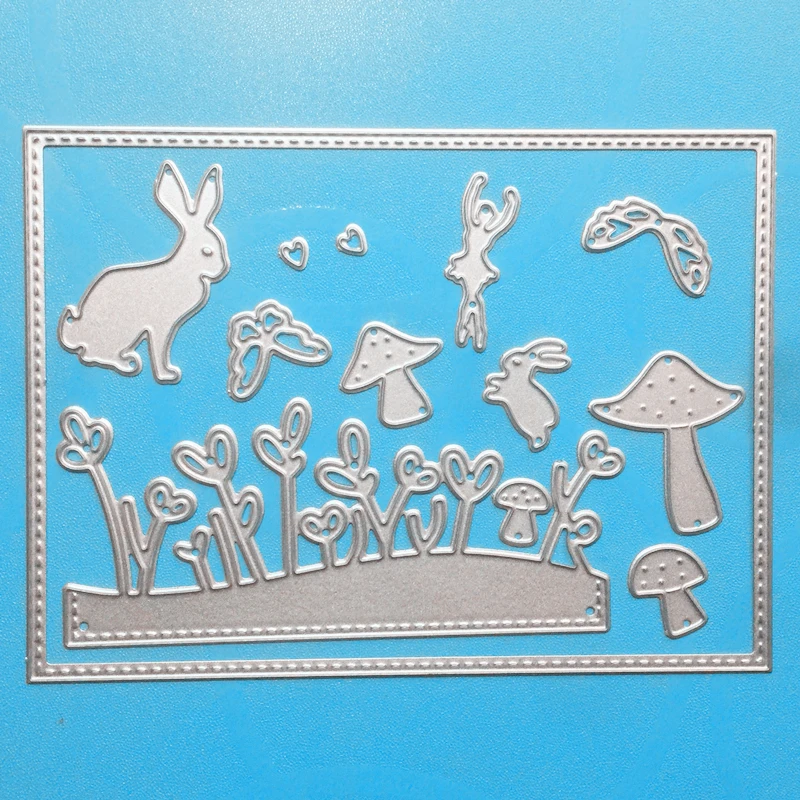 

YLCD1086 Easter Rabbits Metal Cutting Dies For Scrapbooking Stencils DIY Album Cards Decoration Embossing Folder Die Cuts New