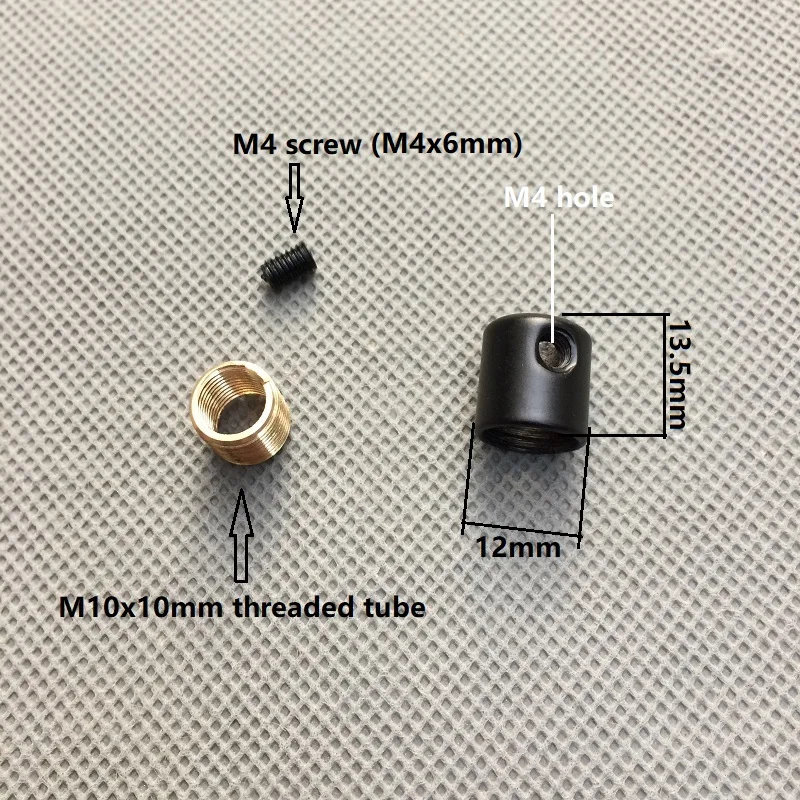 D12* H13.5mm M10 резьба матовый черный провод замок Металлические Кабельные Захваты Кабельные сальники разъемы с M4 винтовой кабель натяжения