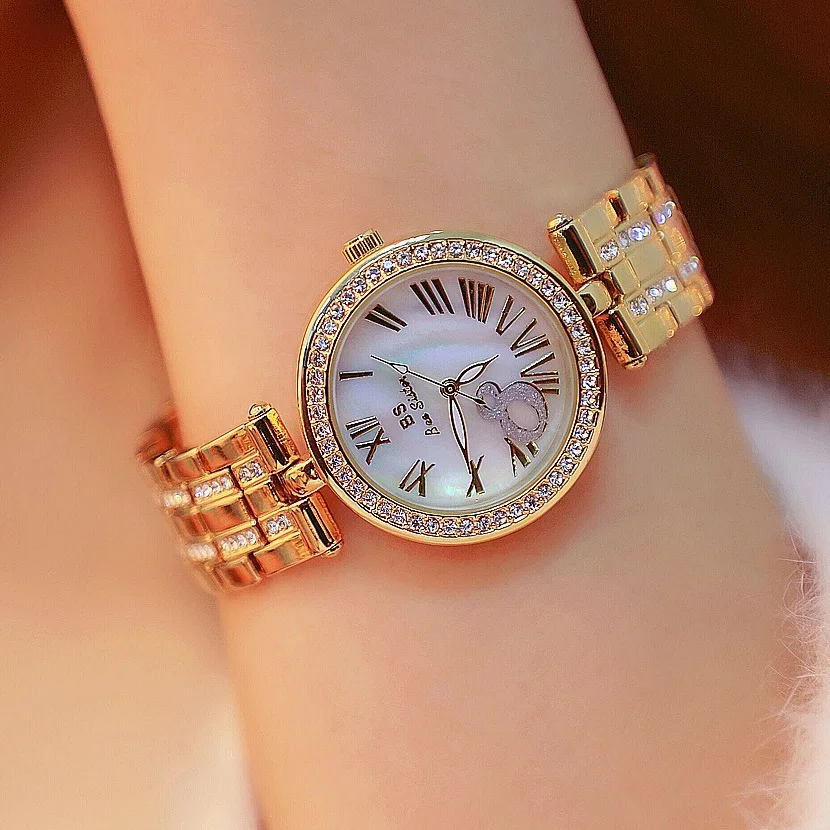 32mm Luxury Diamond Roman Dial Women Watches Lady's Elegant Bracelet