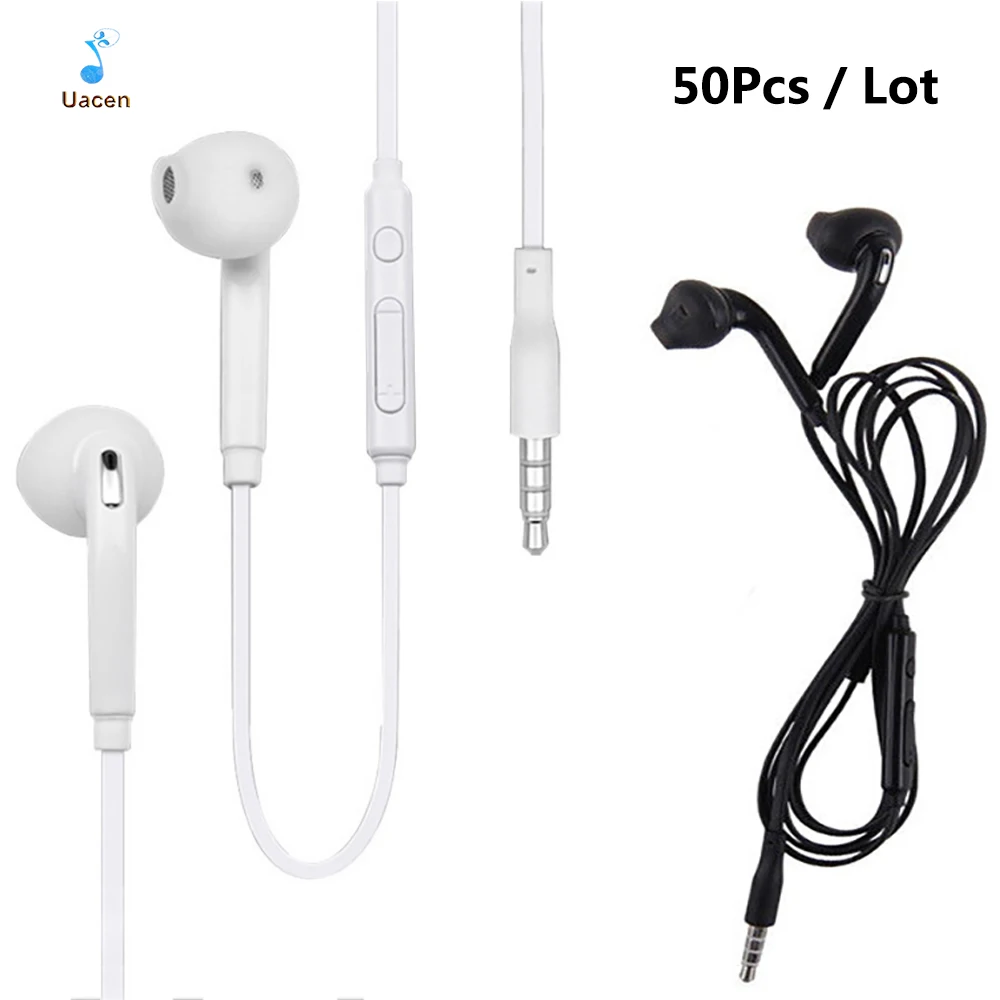 50Pcs/lot Universal 3.5mm In-ear Headphones Wired Earphone With Microphone for All Cellphone Samsung Xiaomi ect | Электроника