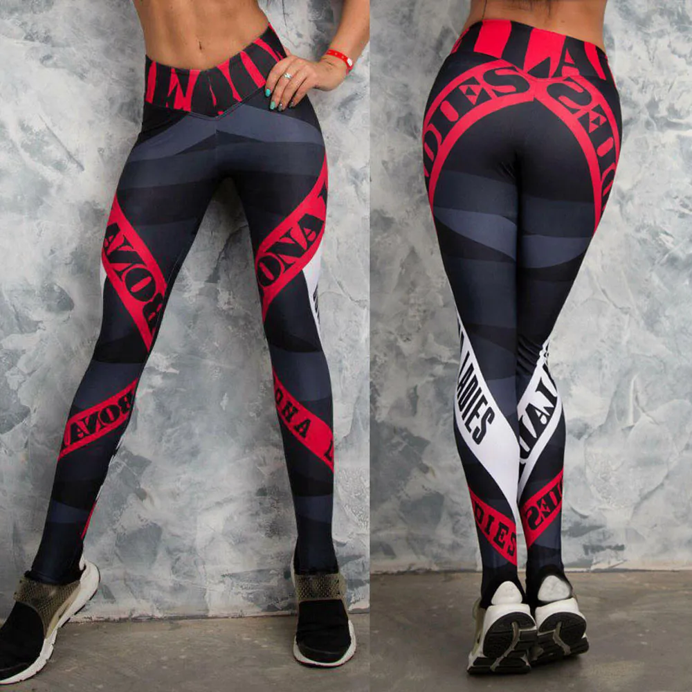 Prix pour KLV New Cool Femmes BONALADIES lettre Imprimé Sport Gym Yoga Workout Mi Taille de Course Pantalon sexy Remise En Forme Élastique slim Leggings Prix pour KLV New Cool Femmes BONALADIES lettre Imprimé Sport Gym Yoga Workout Mi Taille de Course Pantalon sexy Remise En Forme Élastique slim Leggings