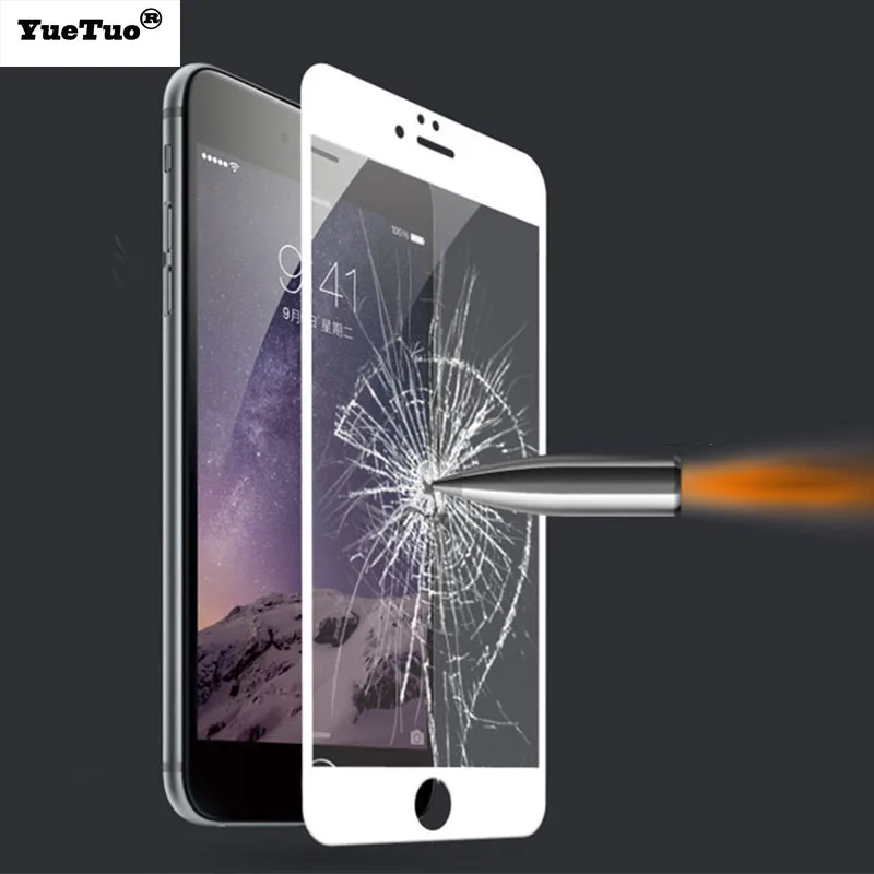 Kopen YueTuo gehard glas voor iphone7 voor iphone 7 7 plus 7 plus screen protector film telefoon beschermende film bescherming 9 h 2.5d