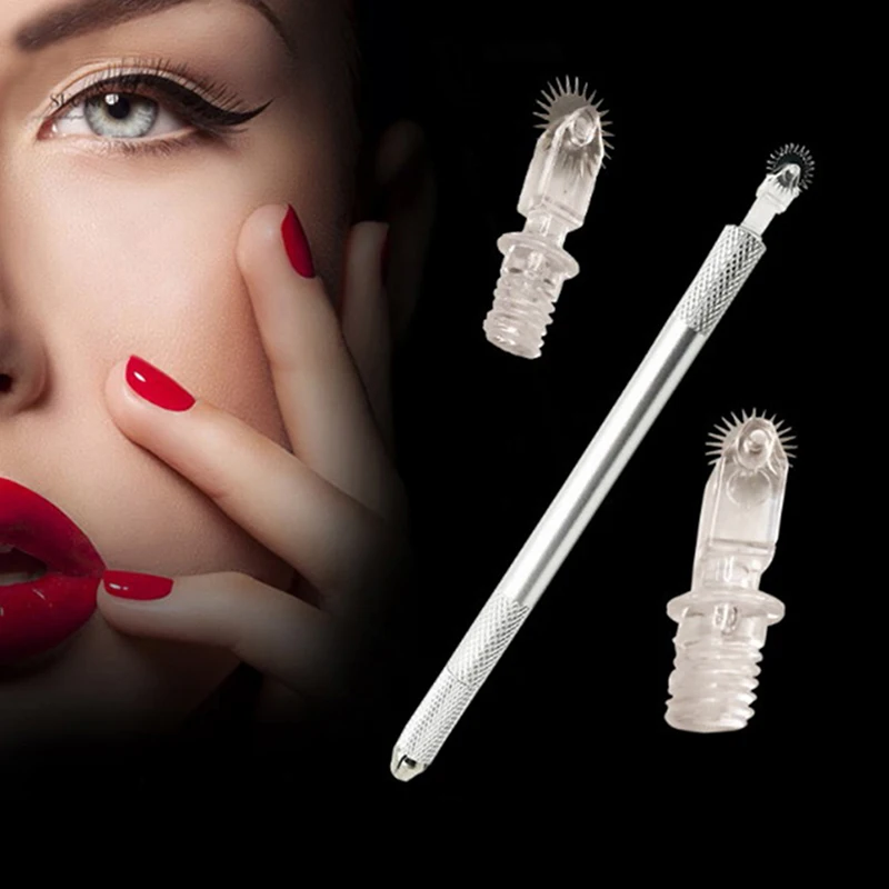 

New 3/10Pcs Disposable Roller Microblading Needle Tattoo Eyebrows Fog Embroidery Pin For Permanent Makeup Micro Manual Pens