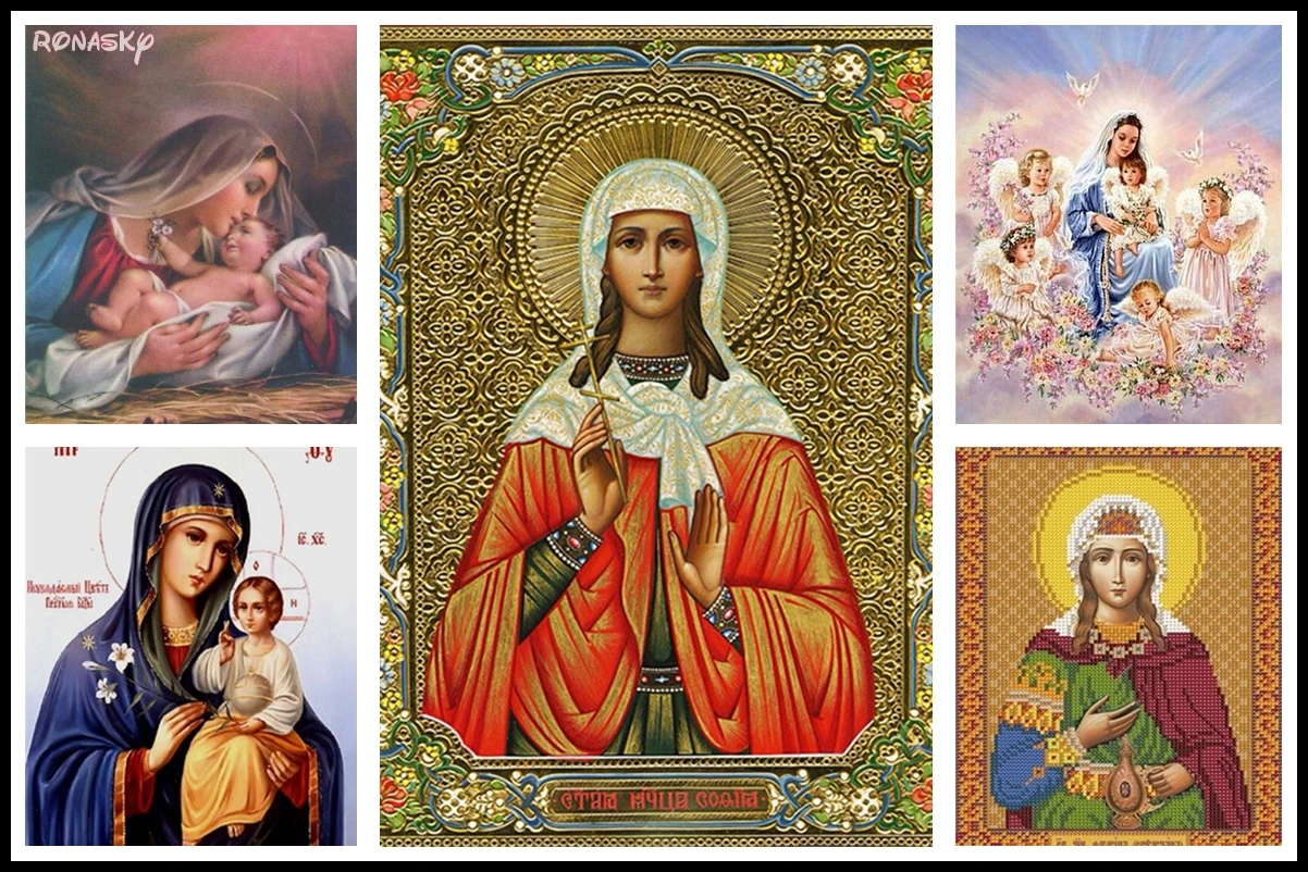 5d Diamond painting full square/round Blessed Virgin Mary diamond