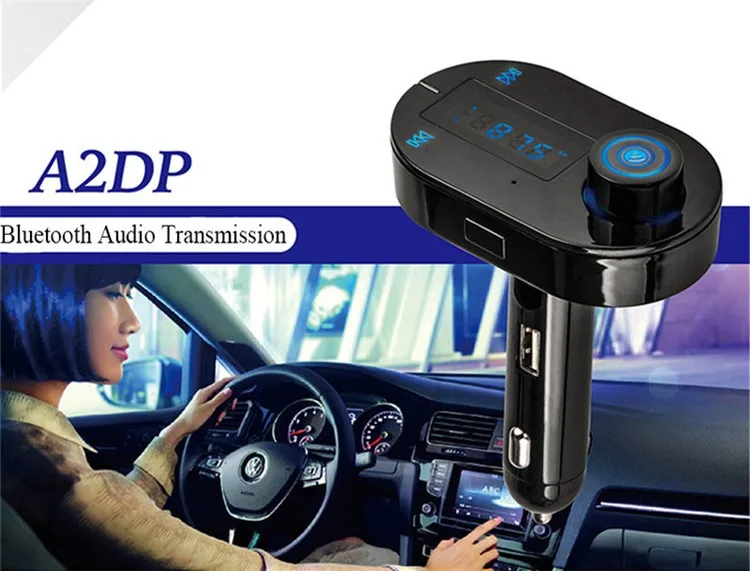 T9 upgrade T9S Car Mp3 Player Wireless Bluetooth FM Transmitter Modulator Hands Free Car Kit A2DP USB Charger for iPhone Samsung (18)
