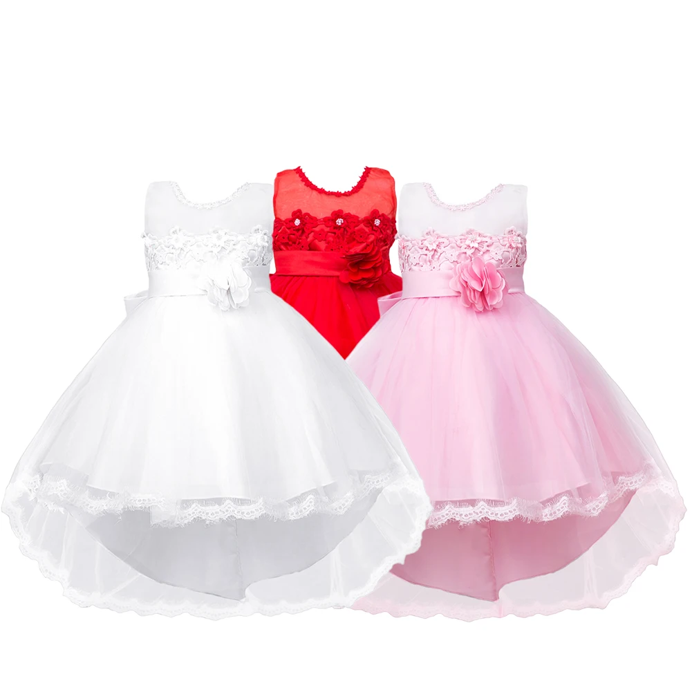 Vestidos Niña Navidad Vestido De Fiesta Niña Rojo Con Lazo - Main Image