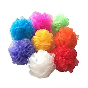 

Bath Sponges, Small Size Colorful Shower Sponges Exfoliating Mesh Pouf Bath Ball Back Scrubber for Kids j22