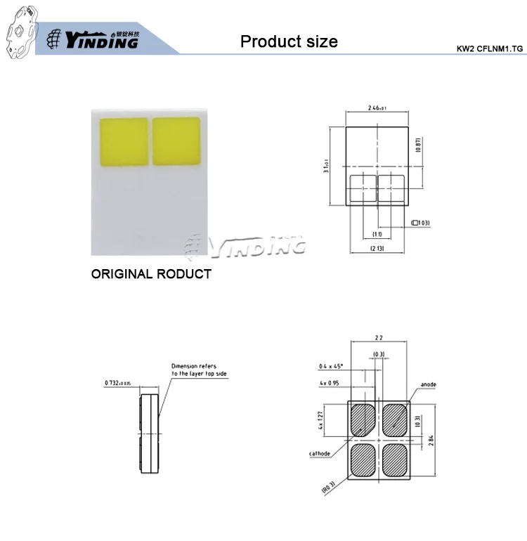 2 шт. OSRAM KW2 CFLNM1.TG 20 Вт Высокая мощность светодиодные лампы 5500-6500 к холодный белый светильник автомобильный светильник ing головной светильник монтажный светильник источник