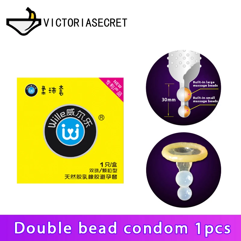 Double Ball Condom Penis Sleeve Cock Ring Erotic Sex Toys For Men Condoms Personage Penis Enlargement Dick Ring Adult Game Dildo