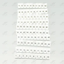 20 шт. ZB5 со словами тип печати маркеры UK3N, USLKG3, UKK3 MBKKB-2.5 с номером din-рейку клеммные блоки производитель полосы