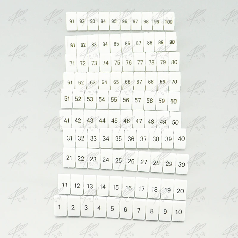 

20PCS ZB5 with the word printing type markers UK3N,USLKG3,UKK3 MBKKB-2.5 with the number Din Rail Terminal Blocks Maker Strips