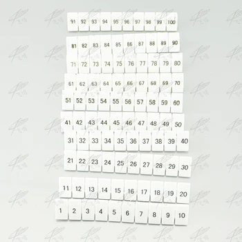 

20PCS ZB5 with the word printing type markers UK3N,USLKG3,UKK3 MBKKB-2.5 with the number Din Rail Terminal Blocks Maker Strips