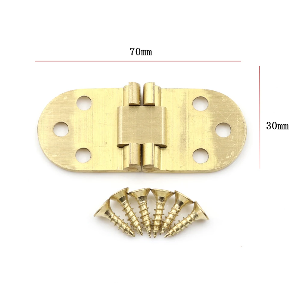 1PC Copper Flap Hinge Folding Table Roundtable Plane Concealed Hinges