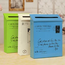 Винтажный металлический наружный почтовый ящик жестяная кованая железная коробка чехол Оловянная винтажная металлическая настенная почтовая Коробка орнамент садовый Настенный декор