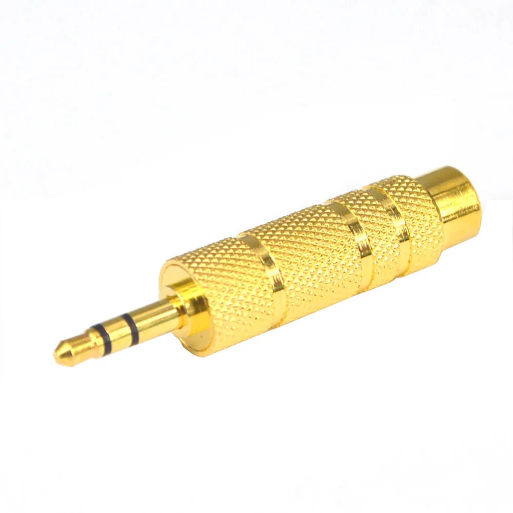 100 Pieces 6 35mm Female to 3 5mm Male Gold Plated Headphone Stereo Audio Jack Adapter Earphone Plug