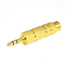 100 Pieces 6 35mm Female to 3 5mm Male Gold Plated Headphone Stereo Audio Jack Adapter Earphone Plug