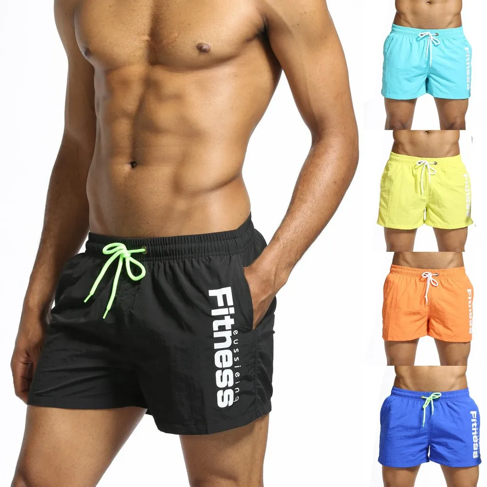 Quick Dry Men Male Swimming Swimwear Boxer Shorts Bathing Suit Trunks ...