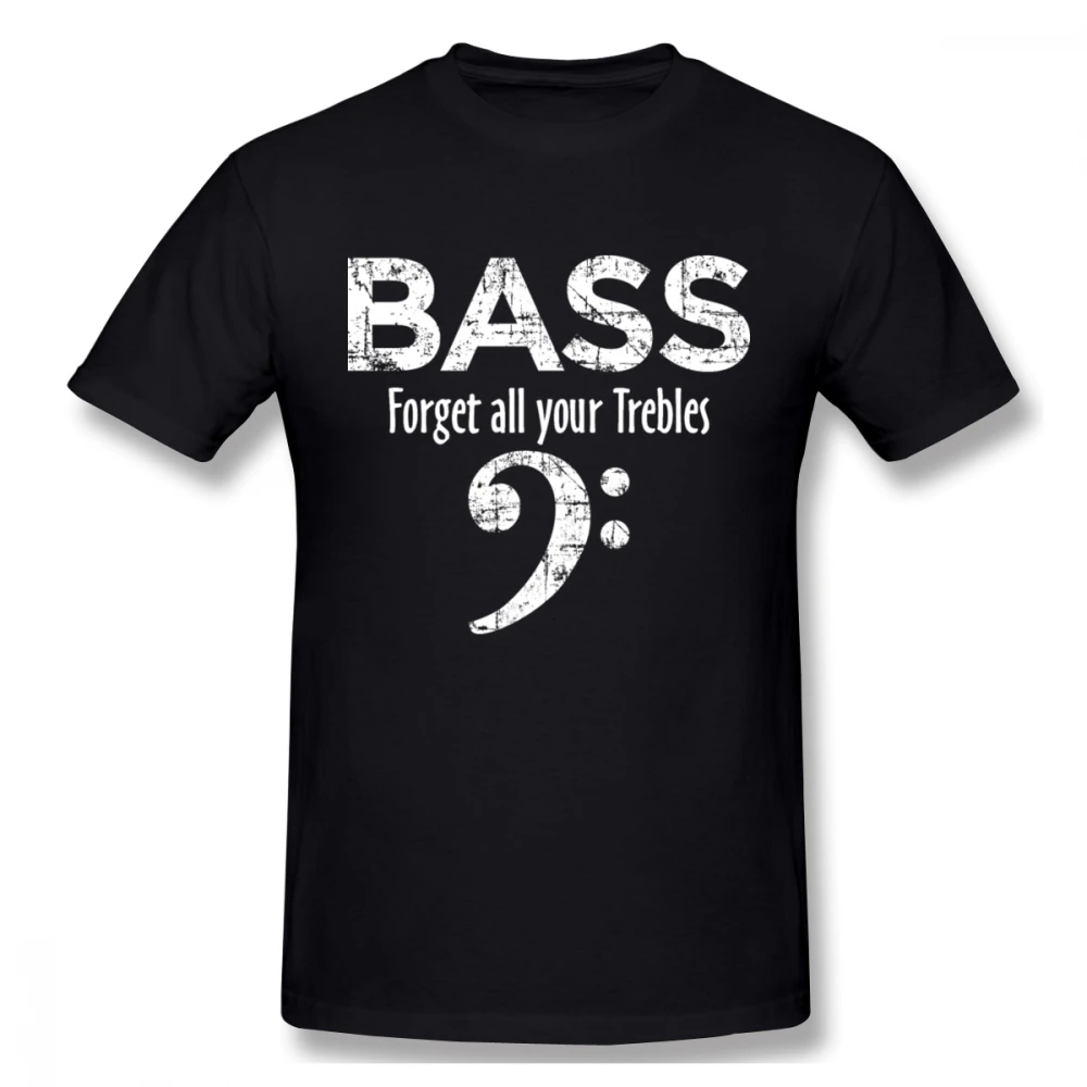 Мужская футболка Bass Clef Forget All Your Trebles Music Notes большие размеры 4XL 6XL | одежда