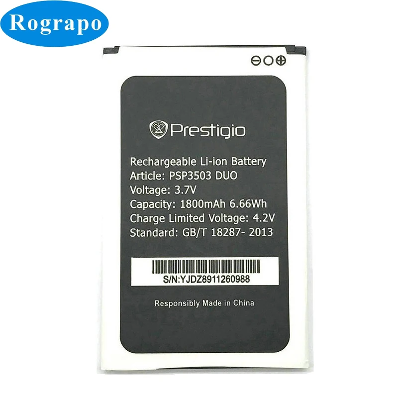 Оригинальный сменный аккумулятор 1800 мАч PSP3503DUO для Prestigio Wize C3 E3 K3 D3 PSP3503 PSP3509 PSP3519