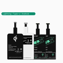 Qi беспроводной зарядный приемник Micro usb type C универсальное Быстрое беспроводное зарядное устройство для samsung huawei Xiaomi iPhone 7 8 6s Plus 5S