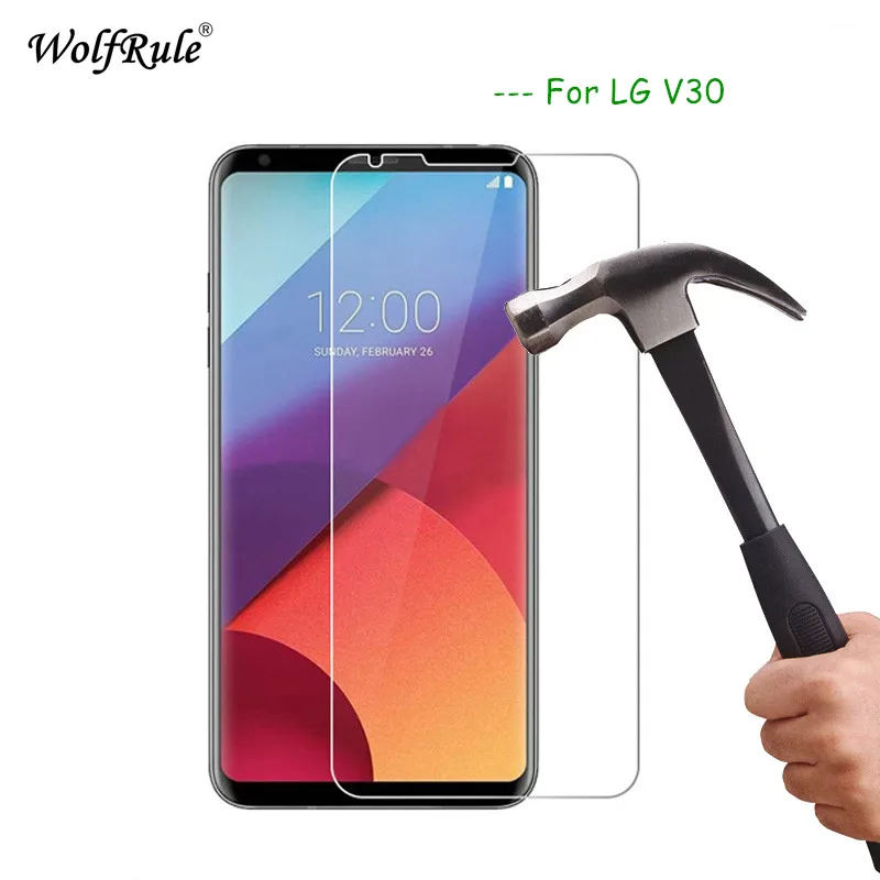 

2PCS sFor Phone Glass LG V30 Screen Protector Tempered Glass For LG V30 Glass Anti-scratch Phone 9H Film For LG V 30 WolfRule