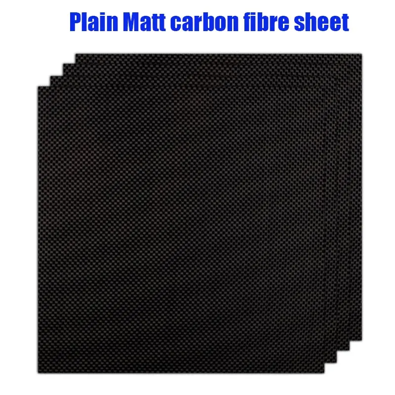 Plain Matt 400*500mm Real Carbon Fiber Plate Panel Sheets 1.5mm-8.0mm Thickness Composite Hardness Material For RC