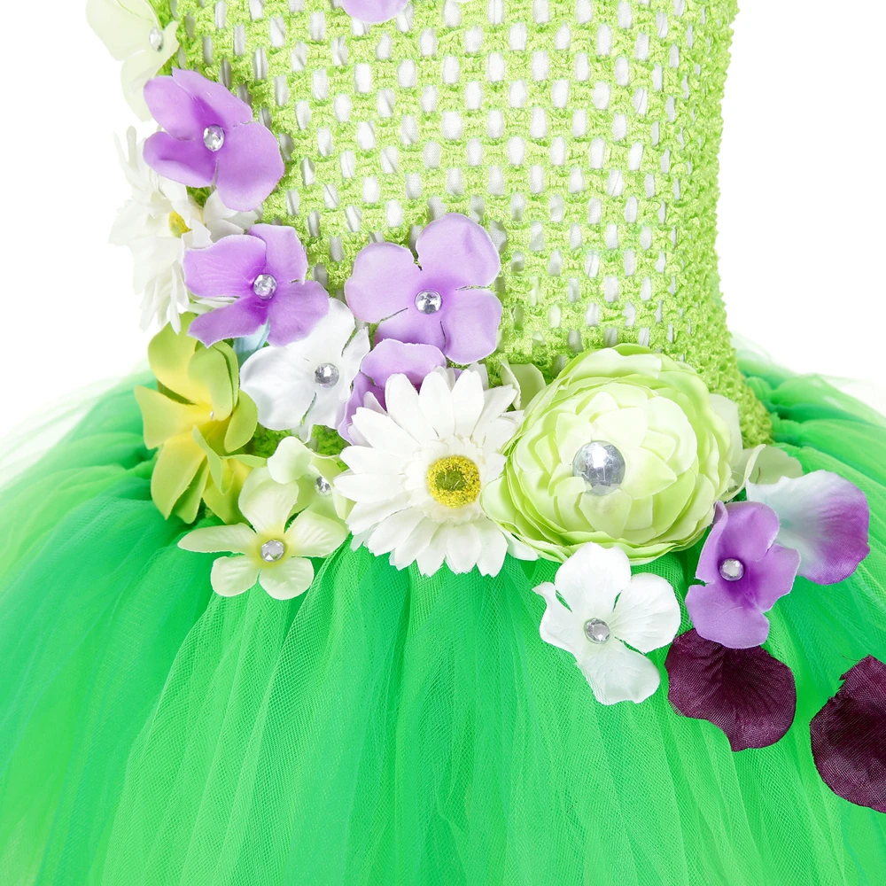 1 компл. фея Динь-Динь платье пачка зеленый обувь для девочек дети Цветочная фея нарядное наряд дети девушка день рождения Хэллоуин костюм