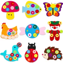 Mão zíper botão ensino manual de jardim de infância, diy tecido, pano, aprendizagem precoce, brinquedos para crianças, montessori, auxiliares