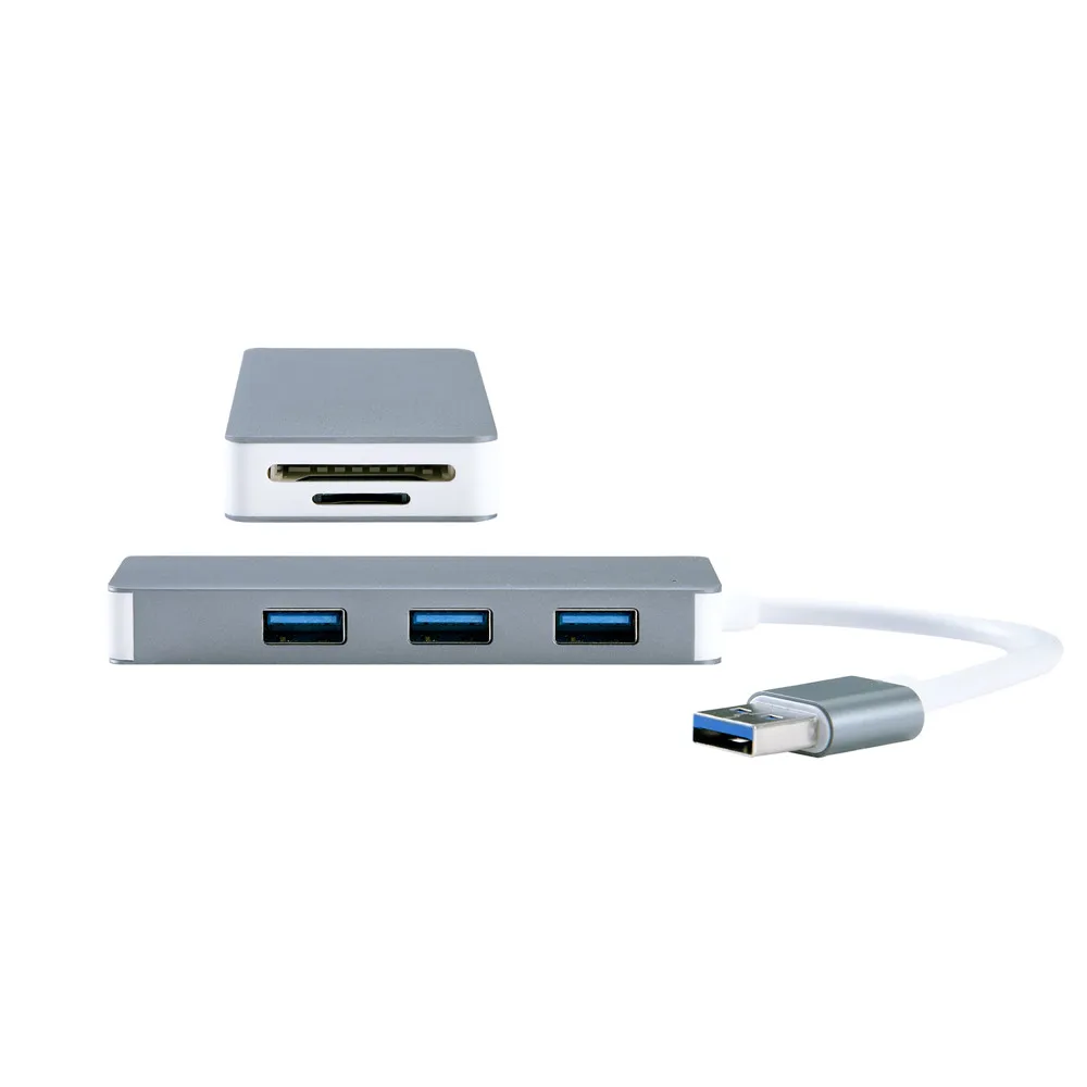 Алюминиевый сплав USB концентратор-картридер 3 порта USB 3,0 SD TF карта адаптер концентратор Combo 4,29
