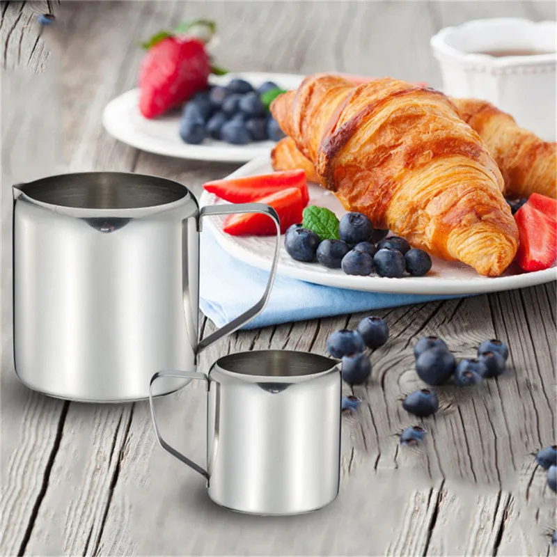 SEAAN European Style Flower Milk Cup Multi-standard Stainless Steel Coffee Machine Sumas Milk Cup Milk Tank Milk Pot Coffe Tools SEAAN European Style Flower Milk Cup Multi-standard Stainless Steel Coffee Machine Sumas Milk Cup Milk Tank Milk Pot Coffe Tools