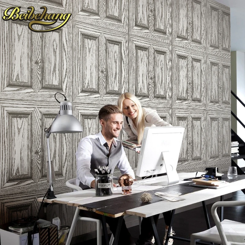 beibehang wood doors wall paper Velvet wallpaper roll tv background mural wall paper papel de parede para 3D contact paper beibehang aesthetic city night background wall custom large mural green wallpaper papel de parede para quarto