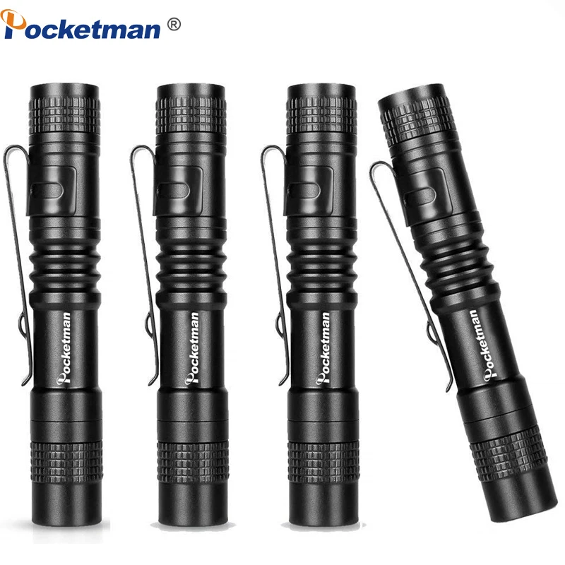 

4 PCS Super Small Mini LED Flashlight Set Handheld Pen Light linterna Pocket Torch with High Lumens for Camping, Fishing