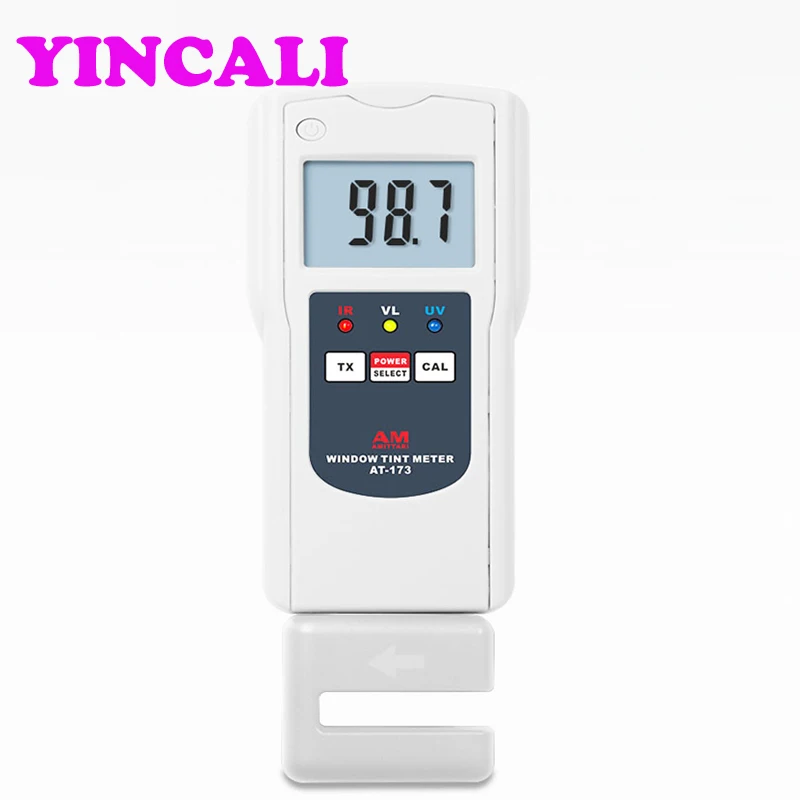 

Window Tint Meter AT-173 Transmittance Tester Measures the Transmittance of Ultraviolet Light, Visible Light, and Infrared Light