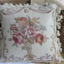 15 К 1" x 16" Кружево Подушка, handknotted шерстяные подушки с цветочным орнаментом без вставки