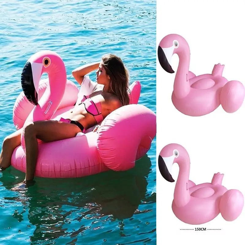 

1Pcs PVC Summer Flamingo Design Pool Float Swan Swimming Ring Beach Raft Toy