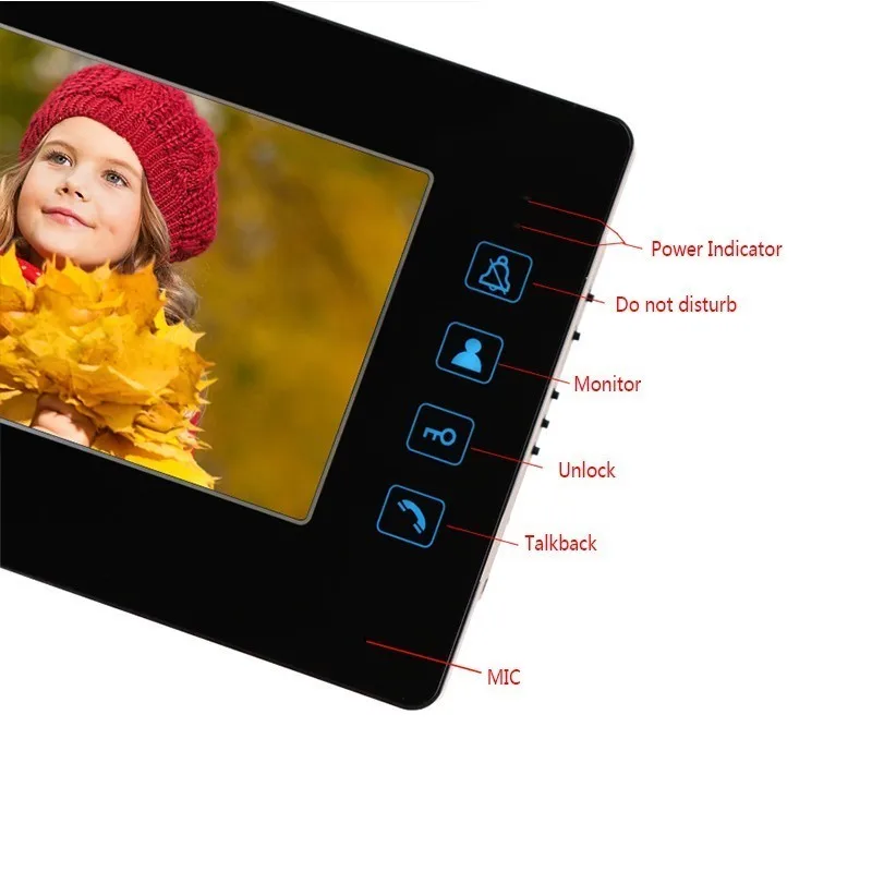 JERUAN 7 дюймов ЖК-дисплей Видео Домофонные дверной звонок Домофон Системы комплект 3 монитора Водонепроницаемый HD RFID Доступа Камера 3 квартиры