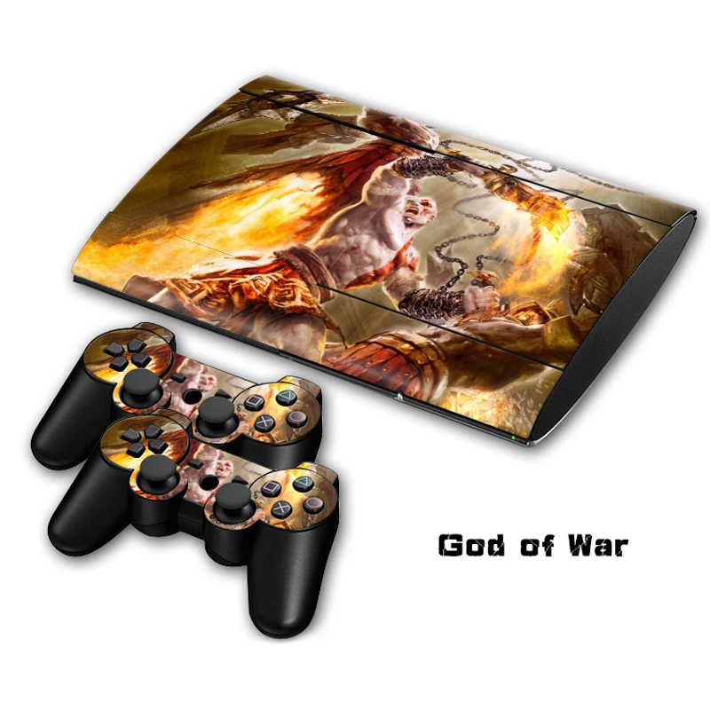 

Skin Sticker Decal for PS3 Slim 4000 PlayStation 3 Console and Controllers For PS3 Slim 4000 Skins Sticker Vinyl - God of War