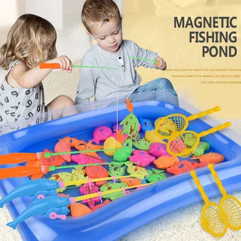

Baby Bath Toys 14pcs/Set Adjustable Magnetic Fishing Toy Set Children Kids Outdoor Game Parent-child interactive Toys