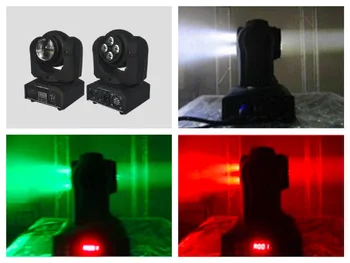 

6pcs/lot,Double Face 1x10W beam+4x10W wash RGBW LED Moving Head Light Two sides DMX Stage