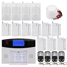 DIYSECUR Беспроводной Gsm охранная домашней безопасности Системы 850/900/1800/1900 МГц RF пульт Управление движения PIR двери Сенсор сирена