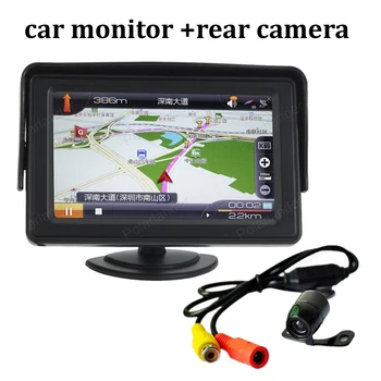 

4.3 inch 480x234 2 AV input Car Rear View LCD Monitor with rearview reverse Camera parking System on-board Display