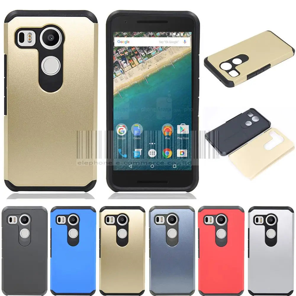 

Case For LG Rubber Hybrid Protective Armor For LG Nexus 5X 2015 Hard Impact Protective Hard Cover (Not for Nexus 5 D820)