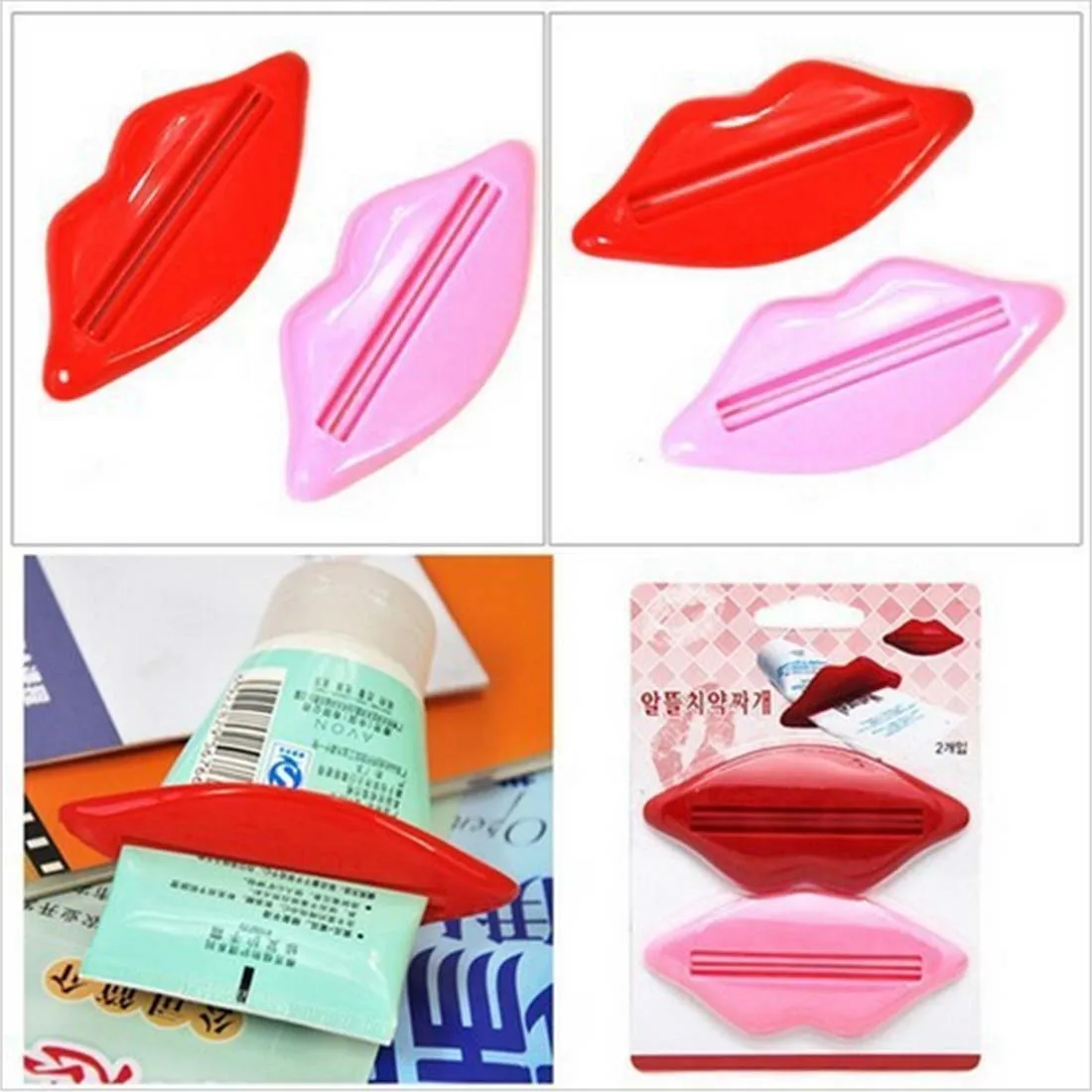 Creative Lip toothpaste dispenser multi purpose extrusion device