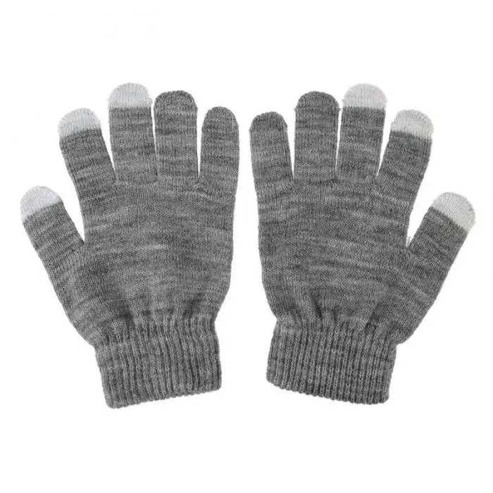 Новые 1 пара унисекс Зимние теплые емкостные вязаные перчатки грелка для рук для сенсорного экрана смартфон DO99