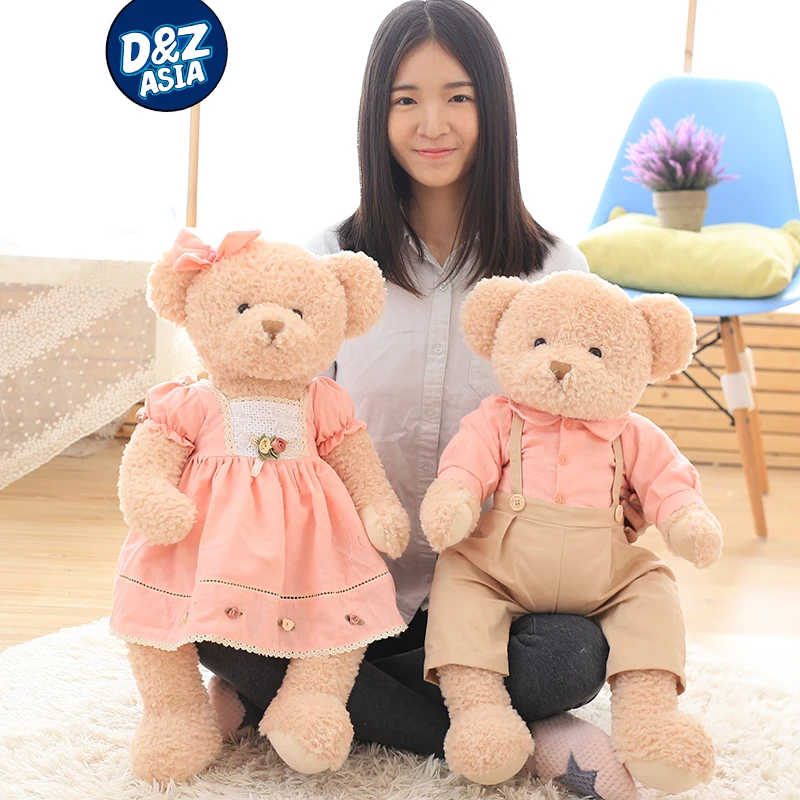 Korean couple wedding teddy bear plush toy doll wedding gift girl
