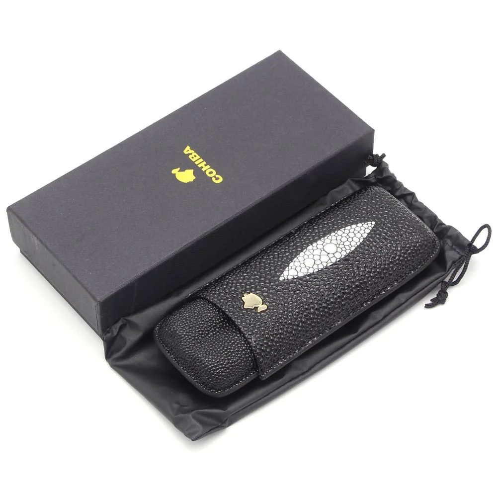 COHIBA Портативный 2/3 трубки хьюмидор коробка Cigare гаджеты путешествия открытый